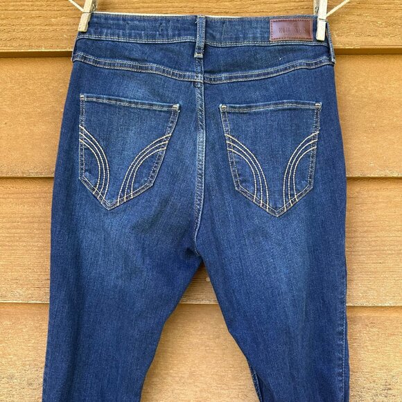 Hollister High-Rise Super Skinny Classic Stretch Distressed Blue Jeans Size 27 - Picture 11 of 15